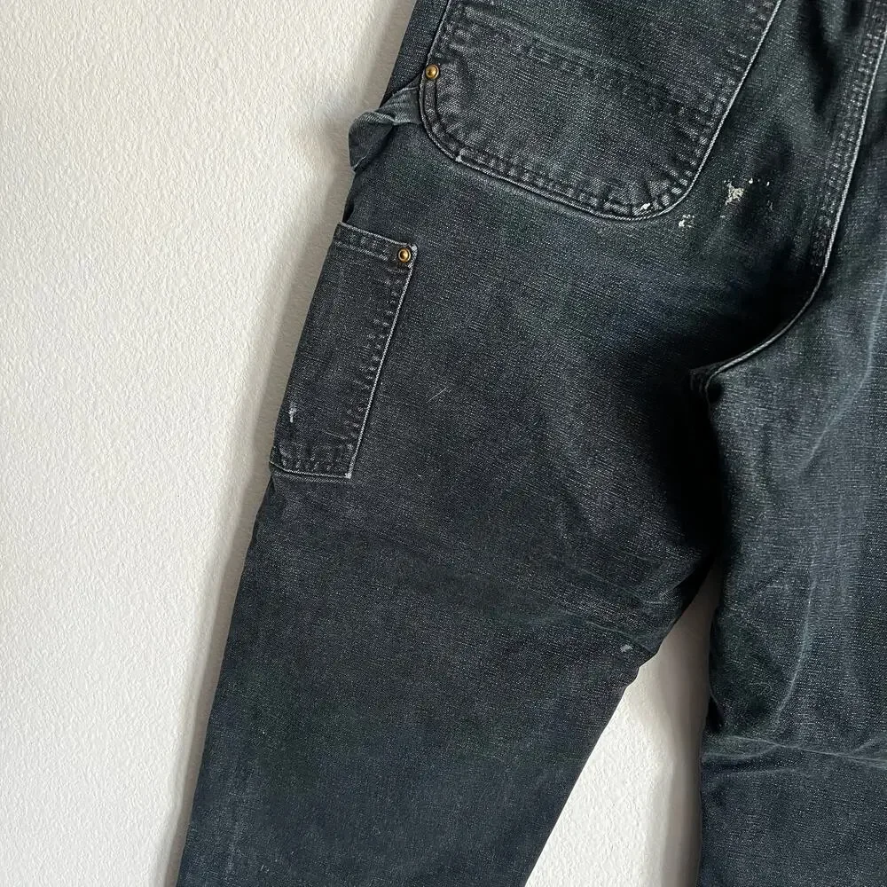 Carhartt faded black double knee work wear carpenter pants